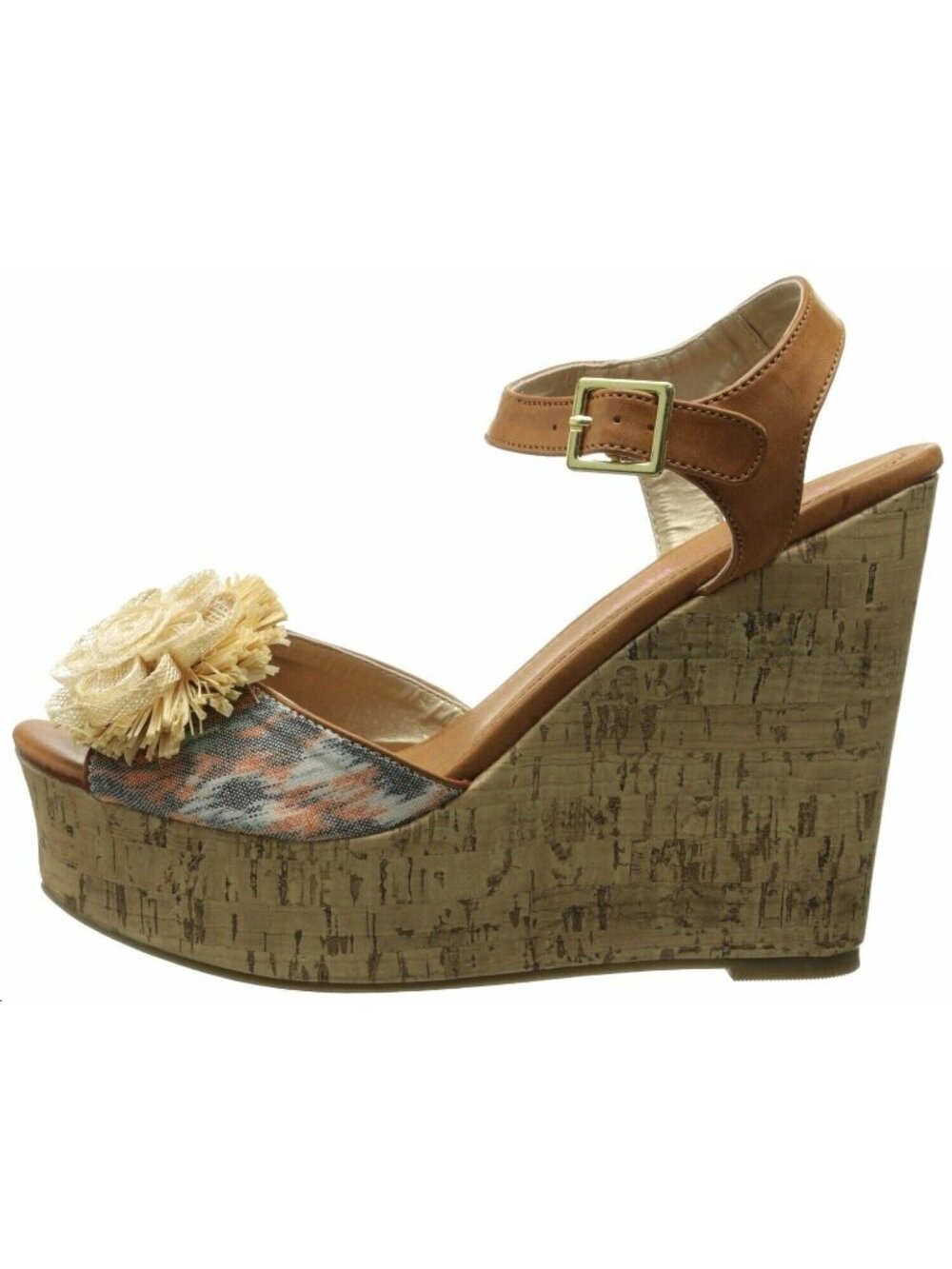 Pink & Pepper Wedge Shoes 8.5 Orange Sand Dune Women's New In Box - Picture 2 of 8